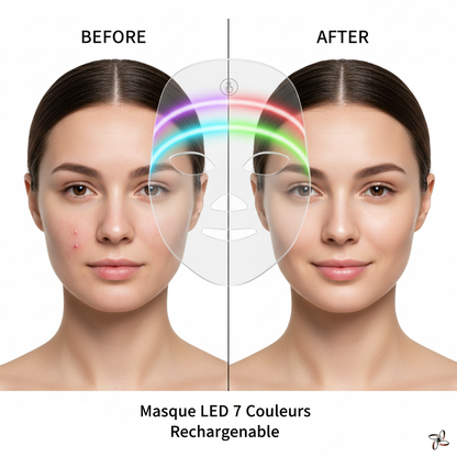 Rechargeable Facial LED Mask 7 Colors LED Photon Beauty Mask Skin Rejuvenation Home Face Lifting Whitening Skin Care Beauty Mask